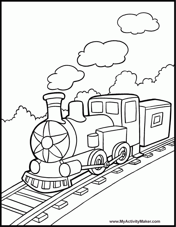 Plansa de colorat cu Polar Express 7 10